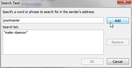 How to stop postmaster@outlook email messages?