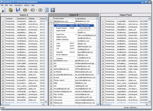 import excel tables