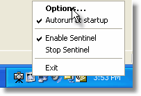 Options menu