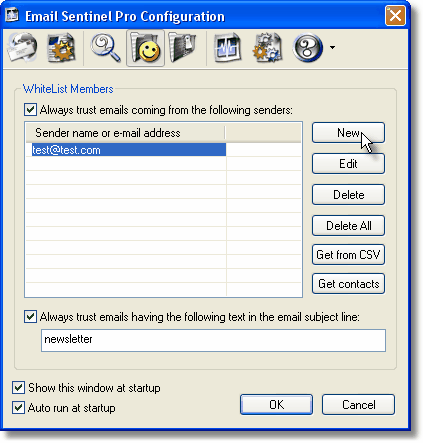 Screenshot of Email Sentinel Pro